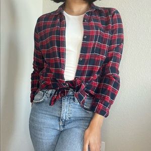 Hollister Co. Red/Navy Flannel